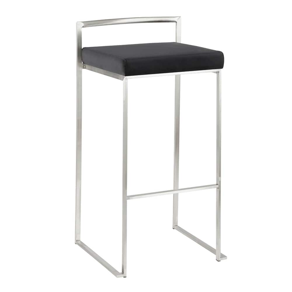 Silver Orchid Forrest Stainless Steel Stackable Fully Welded Bar Stool (Set of 3)