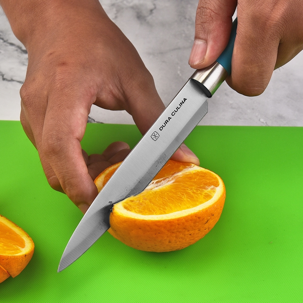 14-Piece Color-Coded Knife & Cutting Board Set – Razor-Sharp Stainless Steel Blades with Blade Guards, 4 x Flexible Cutting Mats