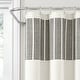 preview thumbnail 4 of 3, Lush Decor Stitched Woven Stripe Yarn Dyed Cotton Shower Curtain