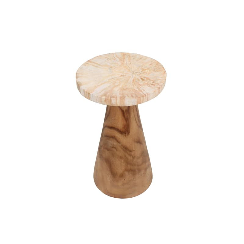 Kayu Petrified Wood Pedestal Table by East at Main