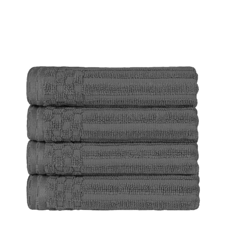 Superior Soho Ribbed Cotton Hand Towel Set of 4