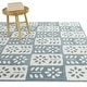 preview thumbnail 1 of 13, Karol Modern Floral Area Rug 7'10" x 10' - Blue - Rectangle