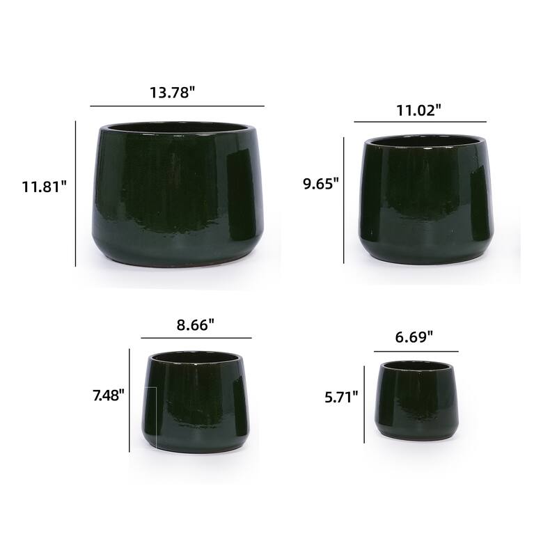 Handmade Ceramic Planter Set of 4 - Perfect for Succulents & Cacti