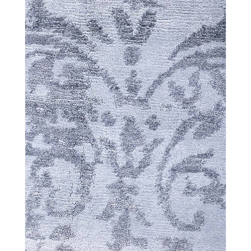 Modern One-of-a-Kind Hand-Knotted Area Rug - Ivory, 9' 1" x 12' 1" - 9' 1" x 12' 1"
