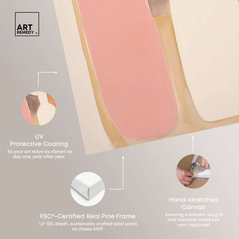 Peach Echoes I Canvas by Art Remedy, Gallery Wrapped