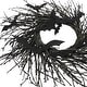 preview thumbnail 11 of 9, Haunted Hill Farm 15-In. Black Twig Battery-Operated Wreath with LED Lights and Flying Bats for Halloween Door