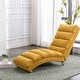 preview thumbnail 1 of 18, Luxurious Linen Massage Chaise Lounge Indoor with Remote Control,5 Modes,Side Pocket for Office,Living Room Mustard