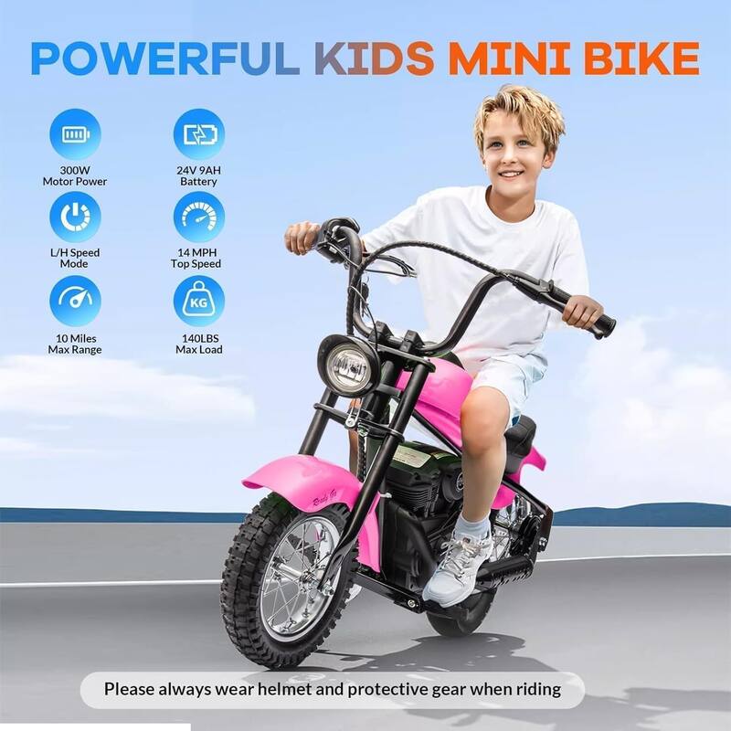 Electric Off-Road Motorcycle, Ride on Toy Dirt Bike for 13+ Kids Best Gift