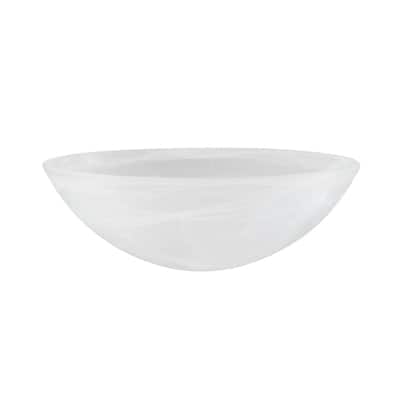 Aspen Creative Fixture Glass Shade.Alabaster Finish.3-1/2" Height x 9-7/8" Diameter