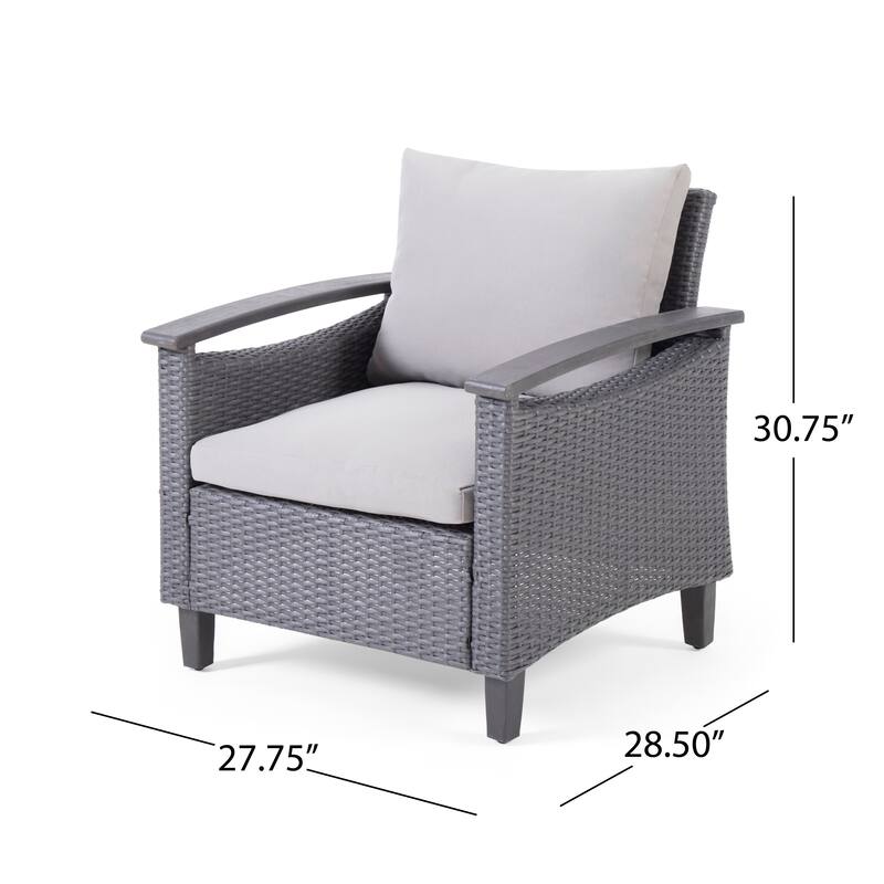 Isla Outdoor 4-seater Coffee Table Chat Set by Christopher Knight Home