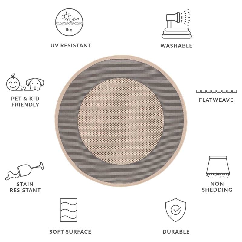 SAFAVIEH Courtyard Gwenneth Indoor/Outdoor Waterproof Patio Backyard Rug