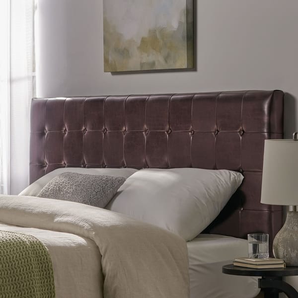 Austin Adjustable King/California King Tufted Bonded Leather Headboard