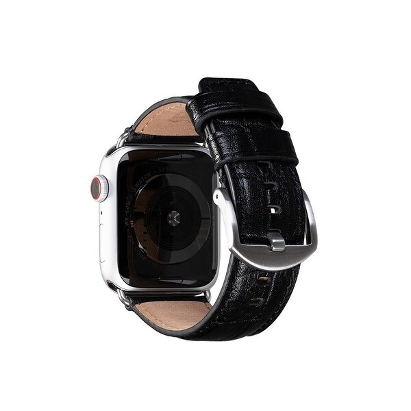 black leather apple watch band 44mm