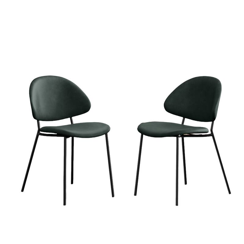 Modern Ergonomic Dining Chair with Slim Metal Legs, Set of 4