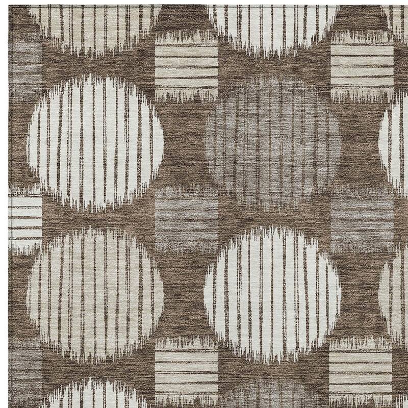 HomeRoots Geometric Transitional Rectangle Outdoor Rug