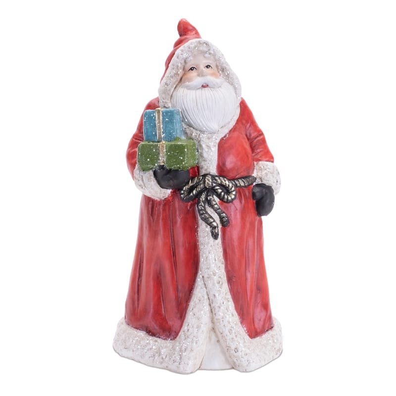 Hooded Santa Christmas Figurines - 8.5" - Set of 2