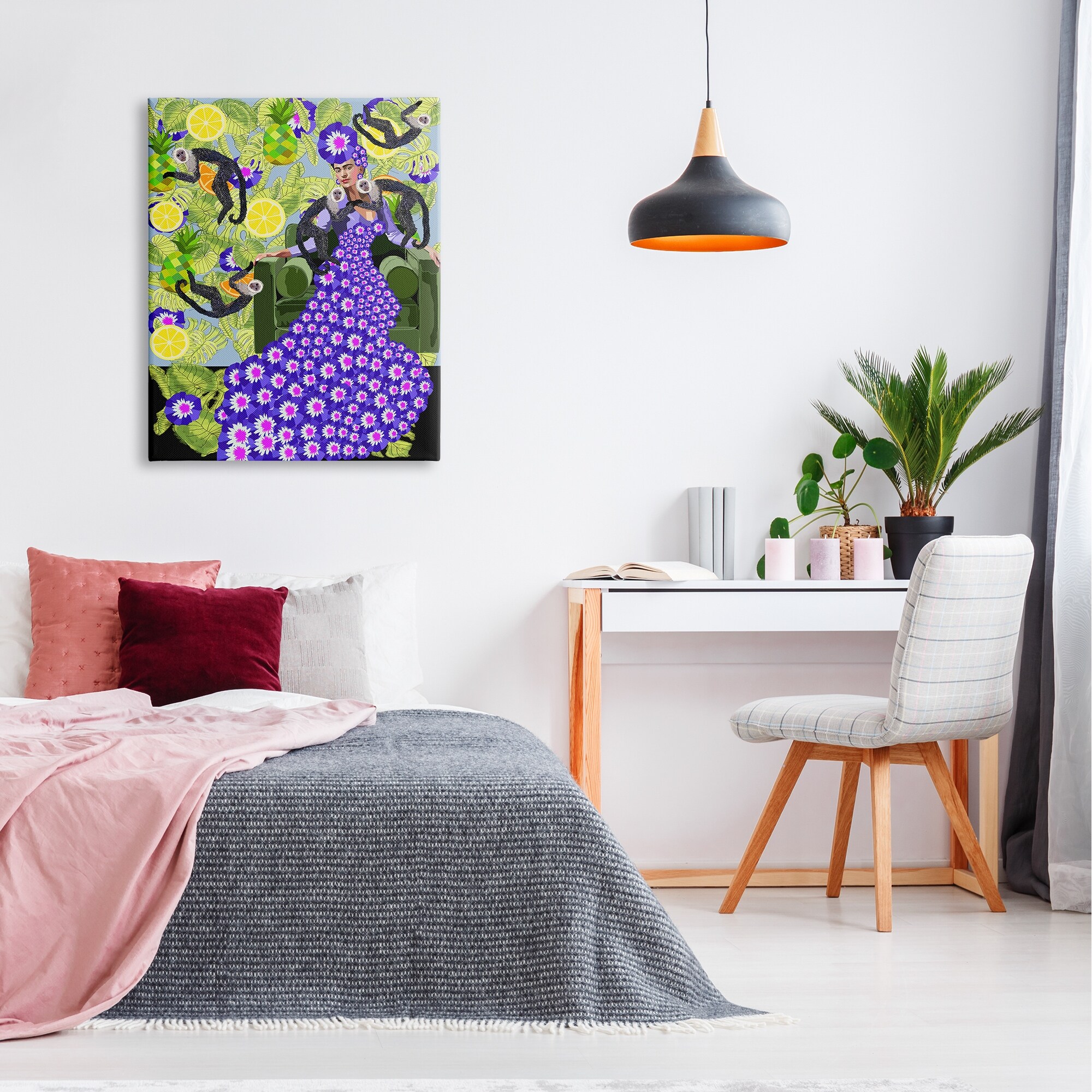 Stupell Abstract Dress Frida Fashion Flower Pattern-image