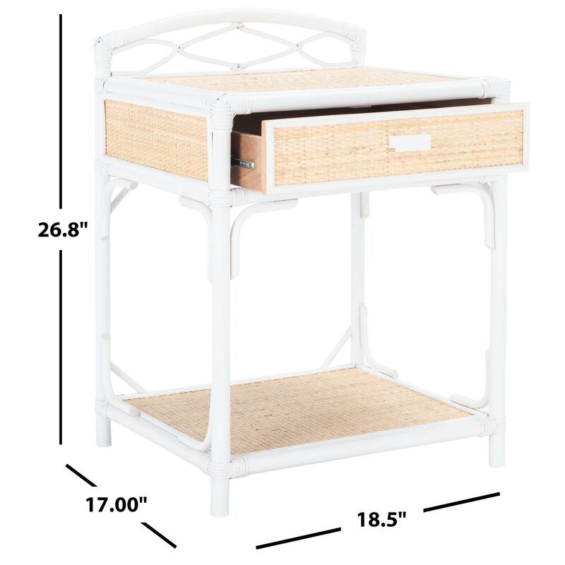 SAFAVIEH Aaliyah Bea Coastal 1-Drawer 1-Shelf Nightstand