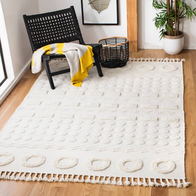 SAFAVIEH Handmade Natura Deniece Wool Rug - 5' x 8' - Ivory