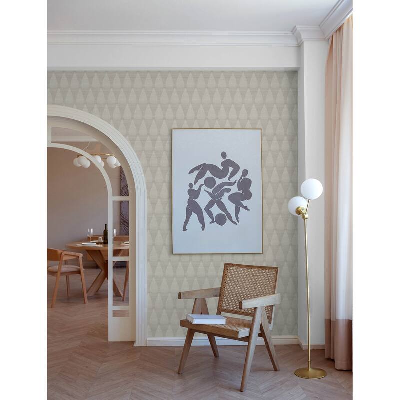 A-Street Prints Mirko Grey Ogee Wallpaper