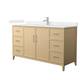 Option White Oak / Carrara Cultured Marble Top / Brushed