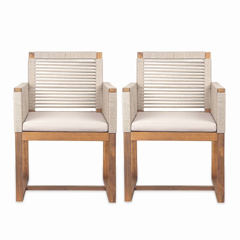 Outdoor Dining Chairs Set Of 2 (Excluding the table)