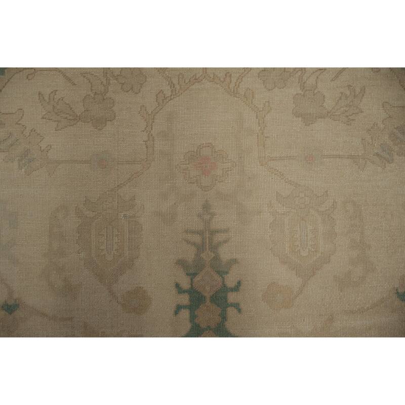 Hand Knotted Oriental 100% Wool Carpet Traditional All-Over Beige & Ivories Ziegler Area Rug - 12' 10'' X 12' 6''
