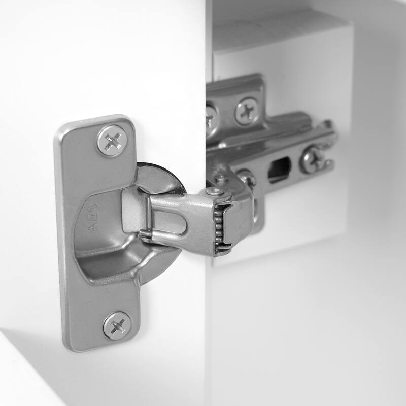 Roomfitters 36" Bathroom Vanity with Ceramic Sink, Soft-Close Doors, Shelves & Divided Drawer