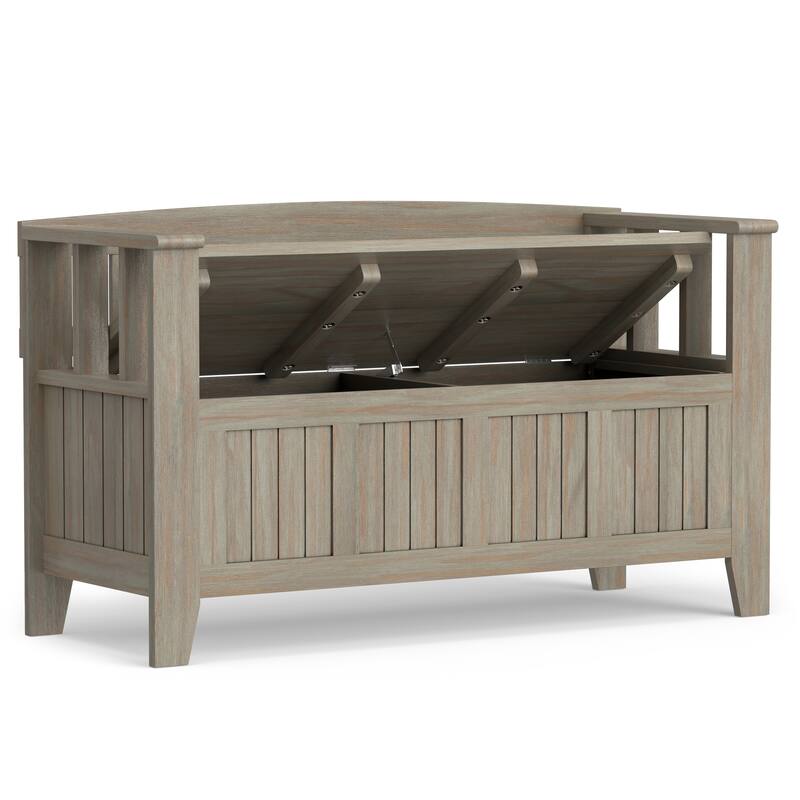 WYNDENHALL Normandy Solid Wood 48" Wide Storage Bench & 36" Wide Storage Cabinet