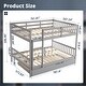 preview thumbnail 11 of 31, Full Size Bunk Bed With Trundle Bed, With Ladder And Safety Rails Pinewood Bunk Bed