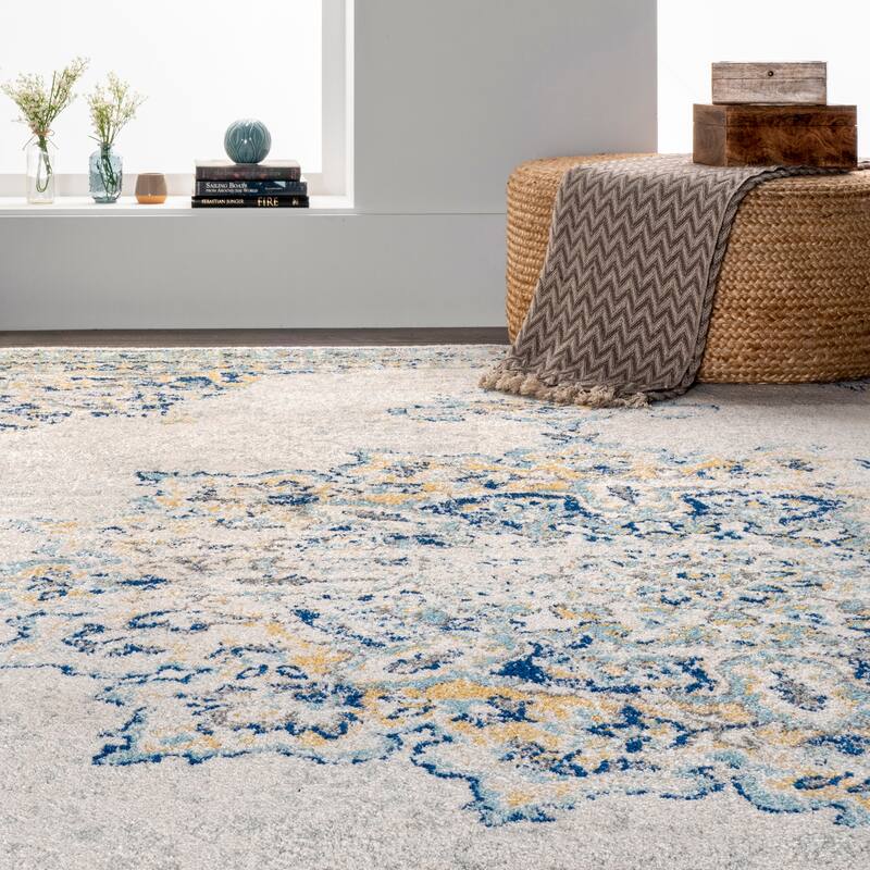 Nuloom Vintage Persian Medallion Faded Area Rug