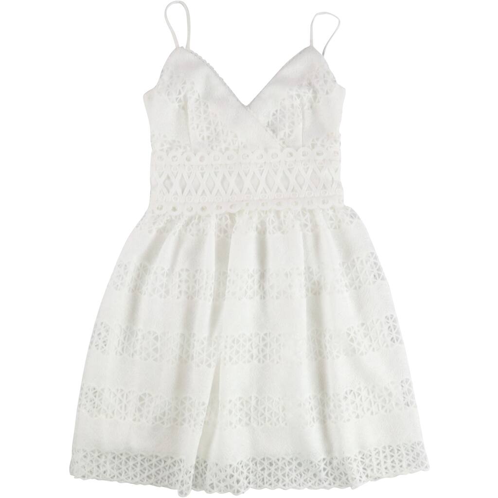 GUESS Womens Eyelet Fit & Flare Dress,, Off-White, 2 - Overstock - 41849994 GUESS Womens Eyelet Fit & Flare Dress,, Off-White, 2 - Overstock - 41849994