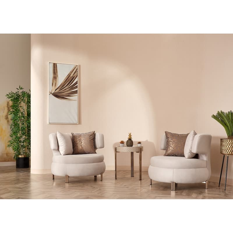 Paraguay Comfortable Modern Living room Chair - Cream