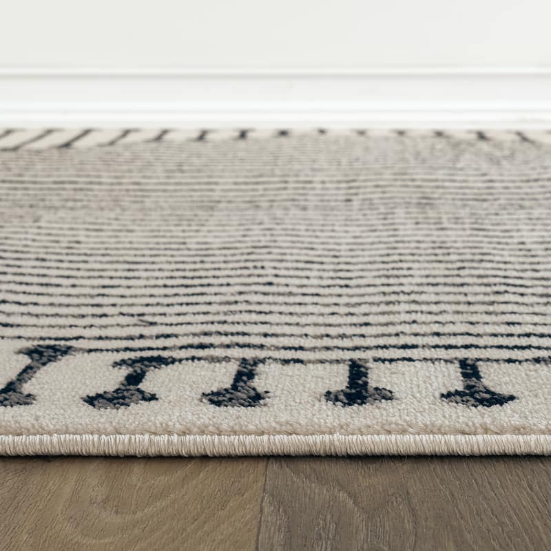 Modern Geometric Durable Area Rug, Pet Friendly for Any Room