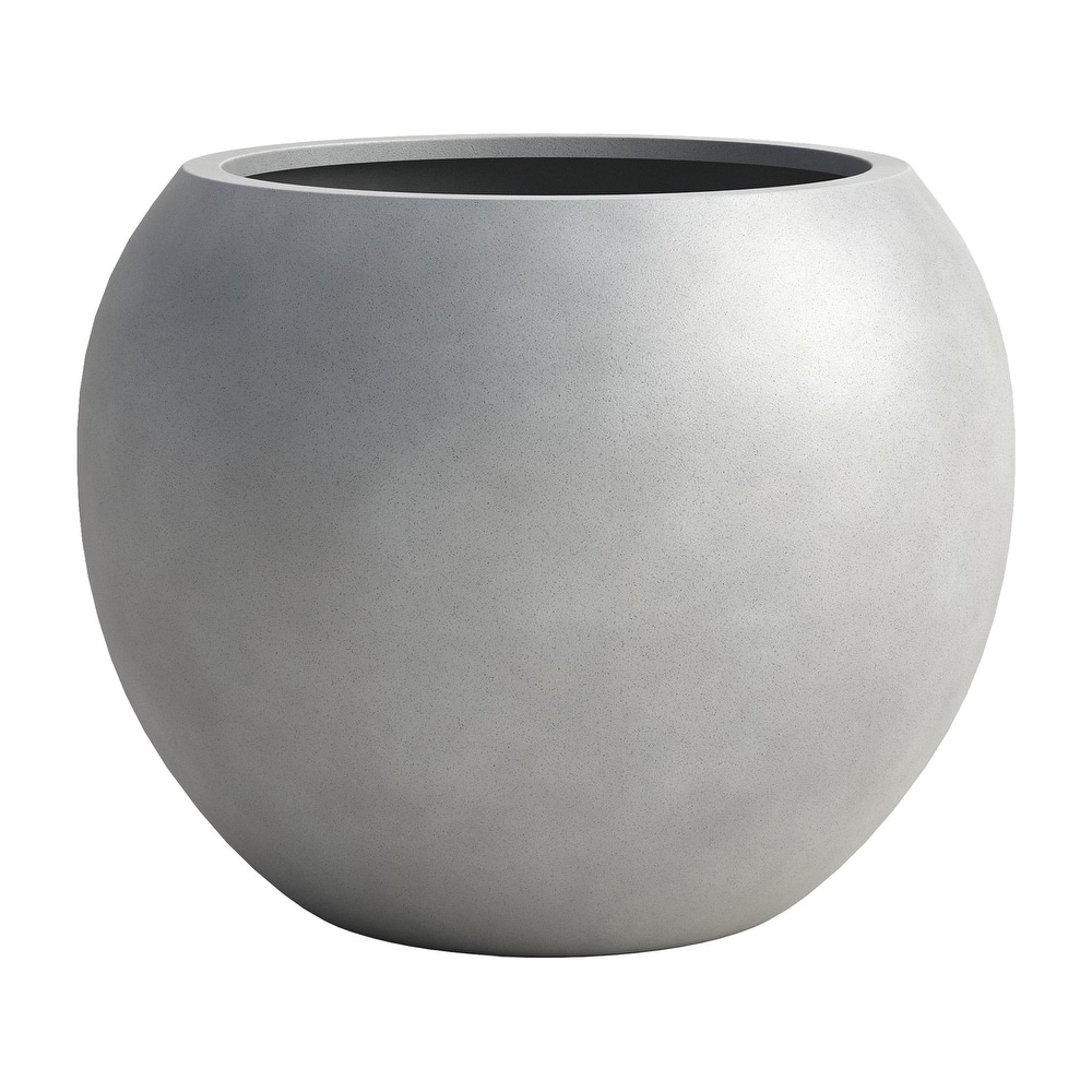 DTY Signature Mount Sherman 1-Piece Fiberstone Planter for Indoor/Outdoor