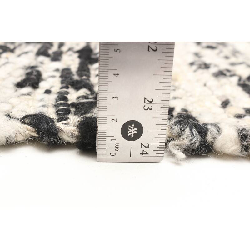 ECARPETGALLERY Braid weave Sienna Cream Wool Rug - 6'1 x 9'1