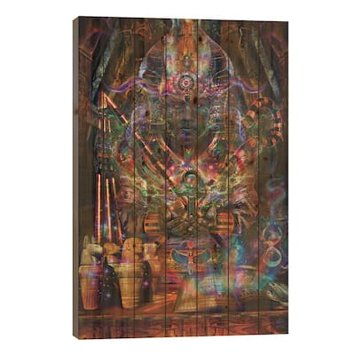 Osiris Print On Wood by Jumbie - Multi-Color