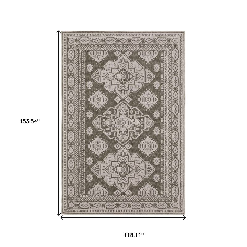 HomeRootsMedallion Traditional Rectangle Area Rug