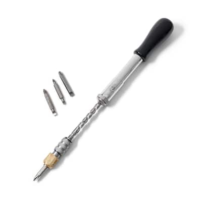 Kings County Tools 12" Yankee Screwdriver with 4 Bits and Hex Chuck