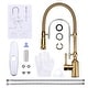 preview thumbnail 36 of 87, WOWOW Single Handle Gooseneck Pull Down Sprayer Kitchen Faucet