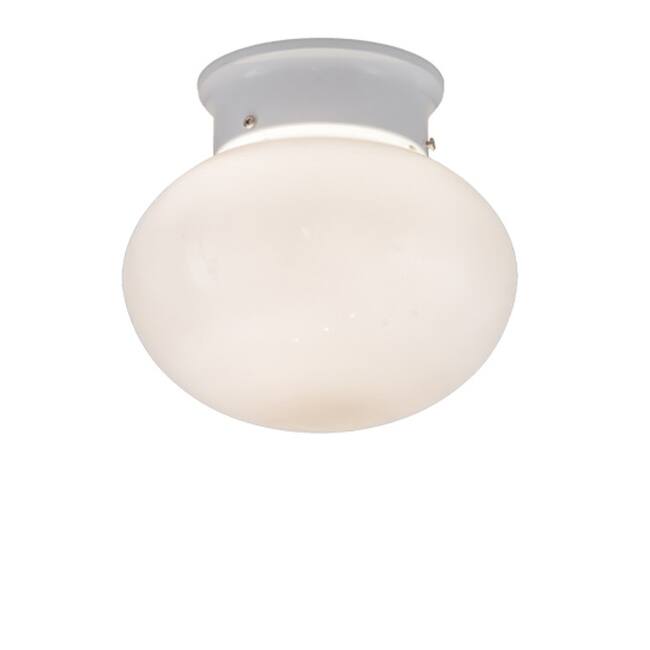 Meyda Tiffany 214386 Bola 8" Wide Semi-Flush Ceiling Fixture with Milk - White