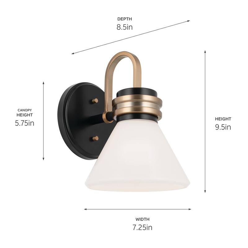 Kichler Lighting Farum 9.5 in. 1-Light Wall Sconce