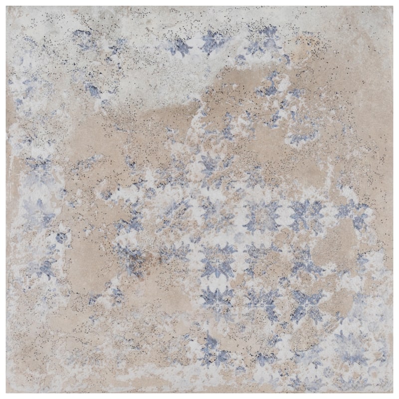 Merola Tile Antigua Deco Beige 13" x 13" Porcelain Floor and Wall Tile