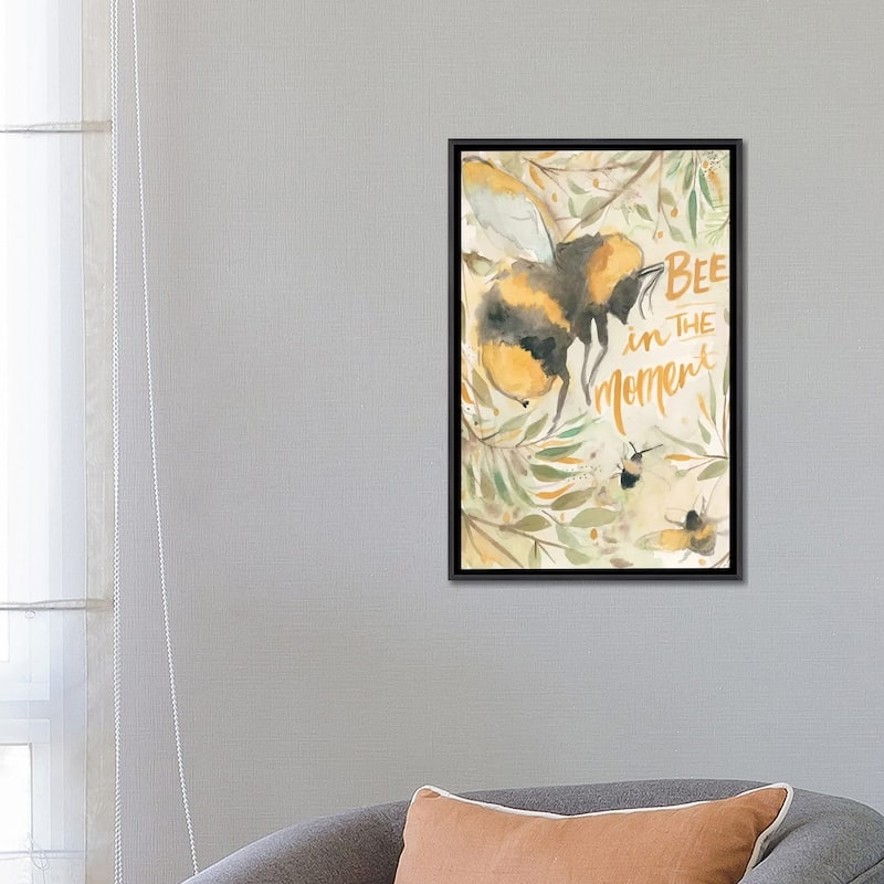 iCanvas "Bee in the Moment" by Jessica Mingo Framed