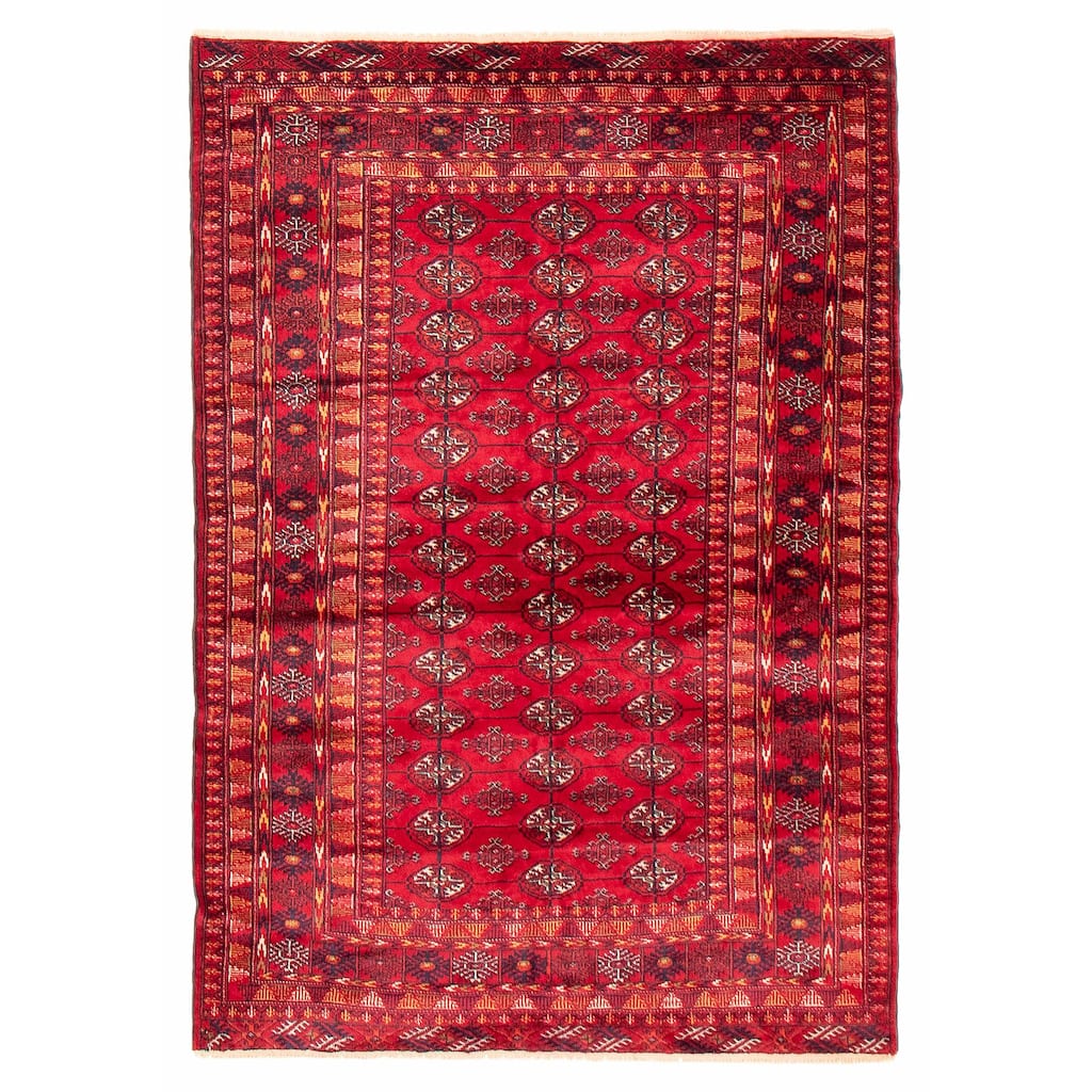 Teimani Red Rug 3'11" x 5'9" - 3'11 x 5'9