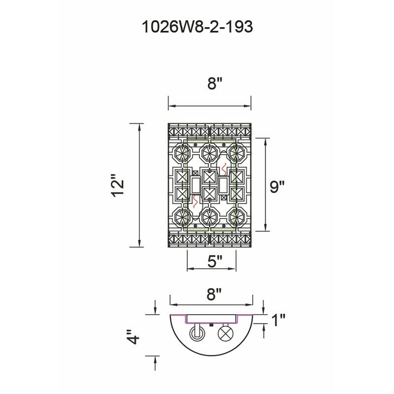 Belinda 2 Light Wall Sconce With Champagne Finish