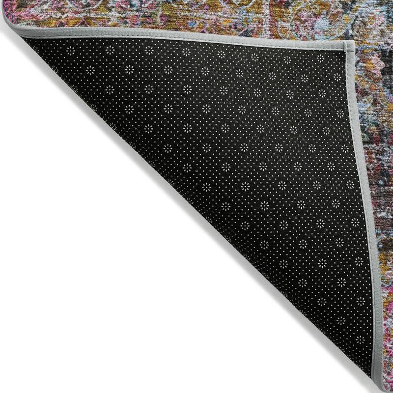 Machine Washable Indoor/Outdoor Boho Traditional Chantille Rug