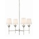 preview thumbnail 1 of 9, Crystorama Lighting Group 534 Broche 4 Light 28" Wide Chandelier with Antique Silver