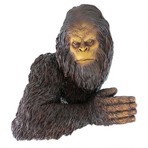 15" Bigfoot Yeti Hand Painted Outdoor Garden Tree Sculpture - N/A