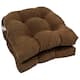 16-inch U-shaped Indoor Microsuede Chair Cushions (Set of 2, 4, or 6) - Set of 2 - Chocolate